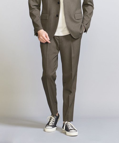 【WEB限定 WARDROBE SMART】LANATEC セットアップ/背抜きジャケット＆イージーパンツ LANATEC 品名：byS B88 W76 H92 JKT 1P LANTEC OX JKT/1P WARDROBE 遠目でみると無地のように見えますが