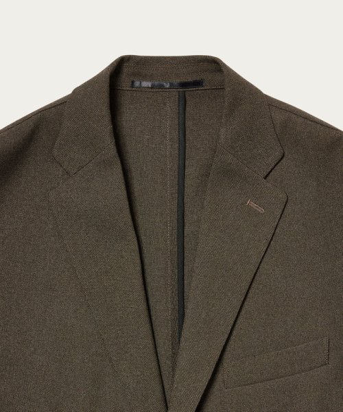 【WEB限定 WARDROBE SMART】LANATEC セットアップ/背抜きジャケット＆イージーパンツ LANATEC 品名：byS B88 W76 H92 JKT 1P LANTEC OX JKT/1P WARDROBE 遠目でみると無地のように見えますが