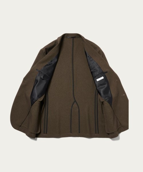 【WEB限定 WARDROBE SMART】LANATEC セットアップ/背抜きジャケット＆イージーパンツ LANATEC 品名：byS B88 W76 H92 JKT 1P LANTEC OX JKT/1P WARDROBE 遠目でみると無地のように見えますが