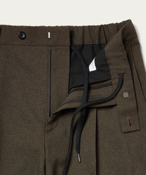 【WEB限定 WARDROBE SMART】LANATEC セットアップ/背抜きジャケット＆イージーパンツ LANATEC 品名：byS B88 W76 H92 JKT 1P LANTEC OX JKT/1P WARDROBE 遠目でみると無地のように見えますが