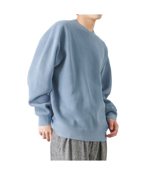 MAC HOUSE(men)(マックハウス（メンズ）)/NAVY ネイビー 軽量クルーネックニット QMH/03877FW/img33