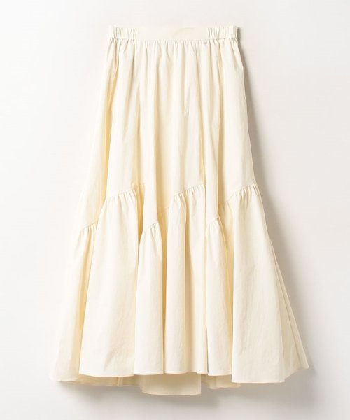 バイヤス切替ギャザースカート 手洗い可能です フィッティングモデル 詳細画像 165cm B73 W61 H85　着用サイズ：02
