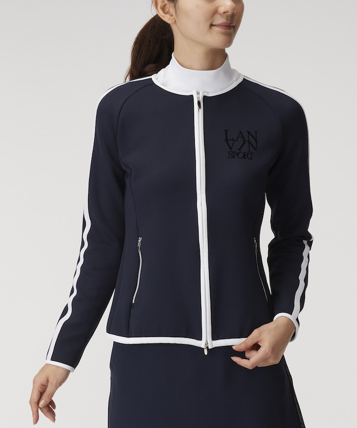 25周年】ノーカラー前開きジップアップカットソー【アウトレット