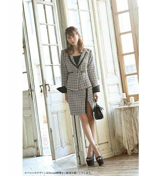 Belsia.LUX 千鳥格子 上品 キャバスーツ ハレの日 フォーマル 人気・おすすめ｜使いやすい・旅行におすすめ 品質保証 全国発送 正規品・日本国内発送・安心保証付き
