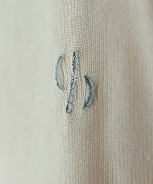 SAISON DE PAPILLON(セゾン ド パピヨン)/刺繍ロゴ袖口バイカラーニットカーディガン/img45