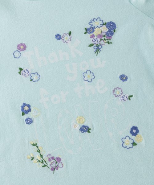 KP(ケーピー)/KP(ケーピー)小花刺繍とロゴモチーフの袖折り返し長袖Tシャツ(100～130)/img07