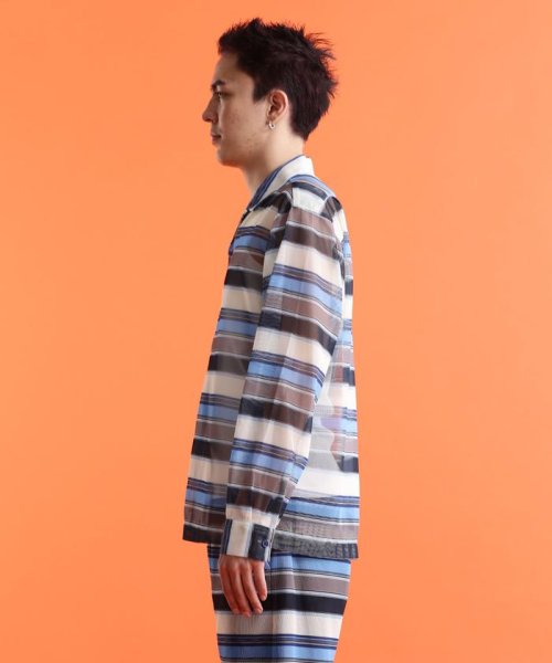 Schott(ショット)/PATTERNED MESH L/S SHIRT/パターンメッシュ ロングスリーブシャツ/img02