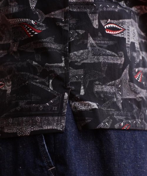 Schott(ショット)/HAWAIIAN SHIRT BANDANA SHARK/ハワイアンシャツ バンダナシャーク/img07