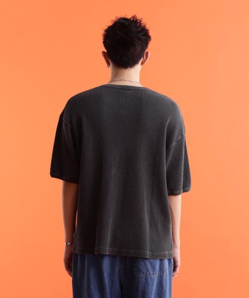 Schott(ショット)/THERMAL PIGMENT O/D HENLEY NECK T－SHIRT/サーマル オーバーダイ ヘンリーネック Tシャツ/img03