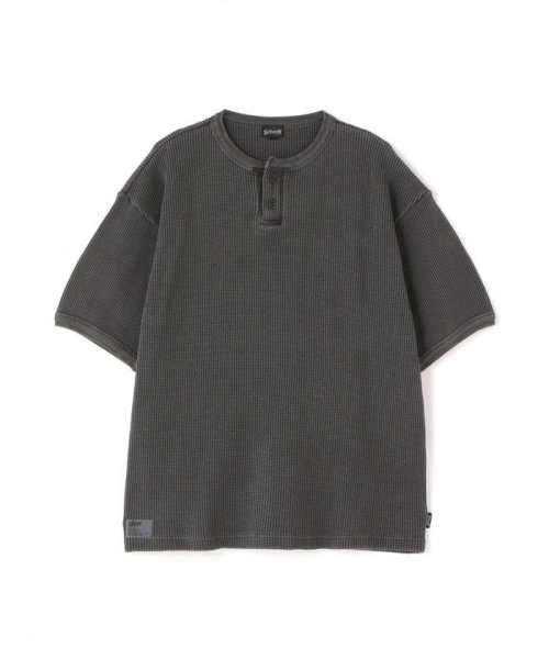 Schott(ショット)/THERMAL PIGMENT O/D HENLEY NECK T－SHIRT/サーマル オーバーダイ ヘンリーネック Tシャツ/img08