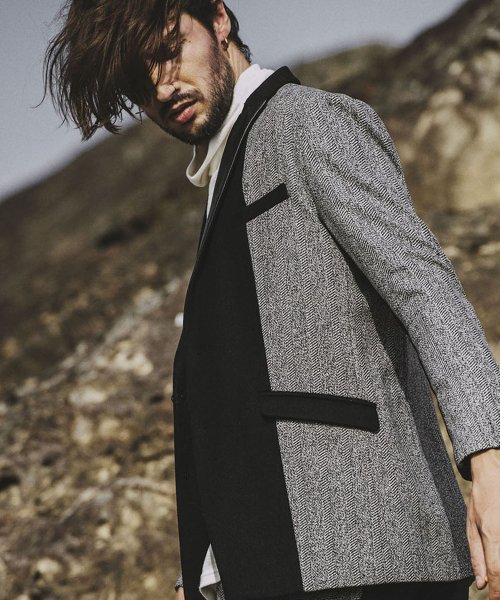 スイッチングピークドラペル2B－JKT 