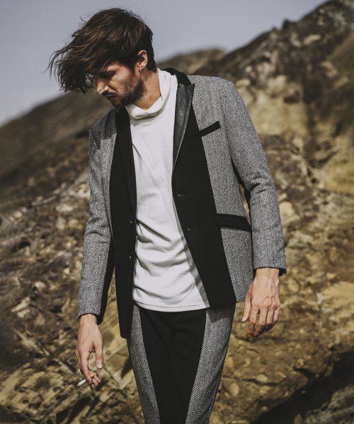 スイッチングピークドラペル2B－JKT 