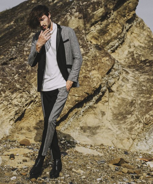 スイッチングピークドラペル2B－JKT 