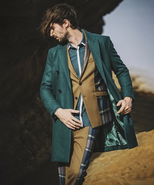 スイッチングピークドラペル2B－JKT 