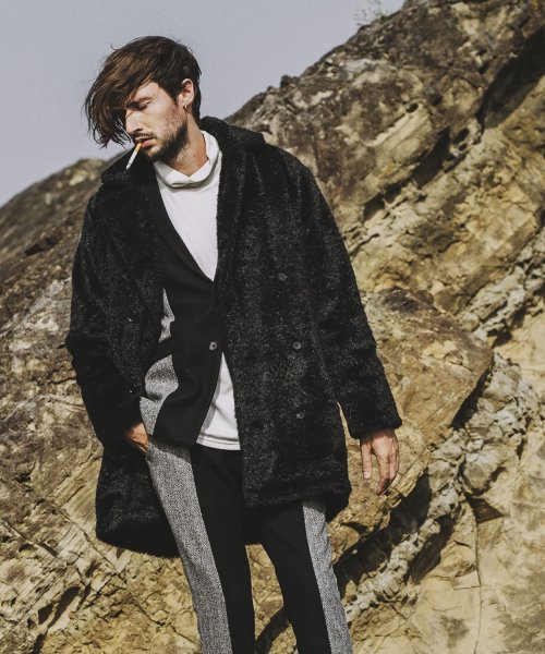 スイッチングピークドラペル2B－JKT 