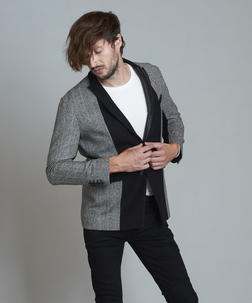 スイッチングピークドラペル2B－JKT 