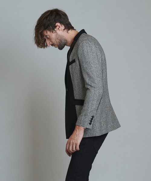 スイッチングピークドラペル2B－JKT 