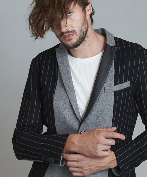 スイッチングピークドラペル2B－JKT 