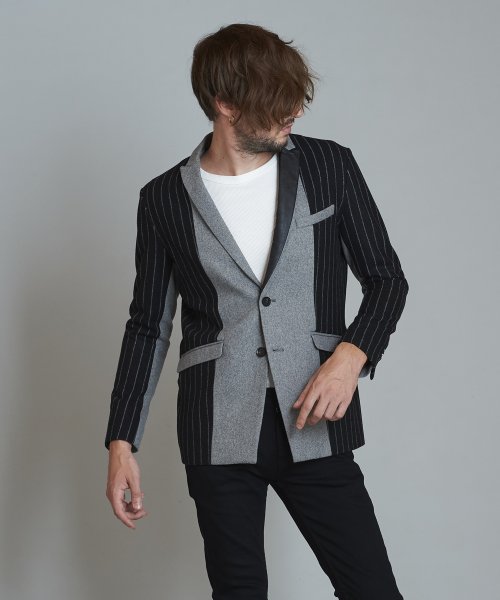 スイッチングピークドラペル2B－JKT 