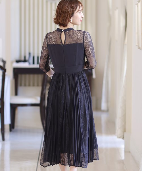 ビスチェデザインプリーツレイヤードワンピース 