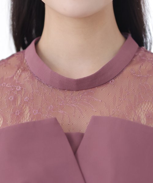 ビスチェデザインプリーツレイヤードワンピース 