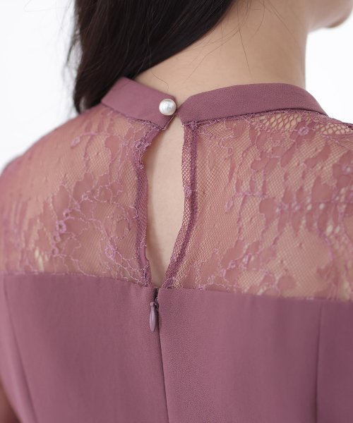 ビスチェデザインプリーツレイヤードワンピース 