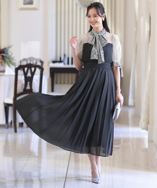 クラシカルレースリボンワンピース  TMF1265978111(9653円)