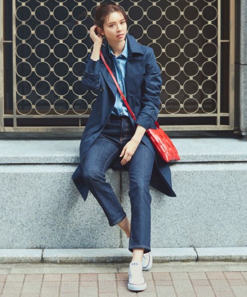 コットンポリエステルギャバジン ロング トレンチコート コットンポリエステルギャバジン 品番 トレンチコート