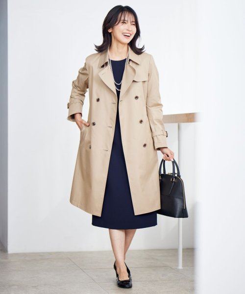 コットンポリエステルギャバジン ロング トレンチコート ロング コットンポリエステルギャバジン トレンチコート R2601168616(19734円)