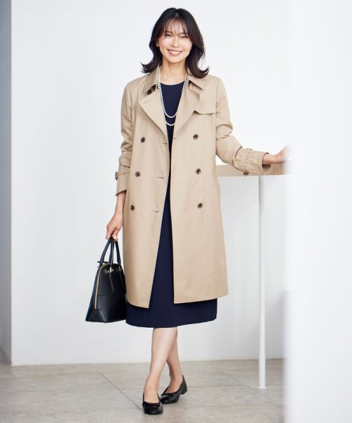 コットンポリエステルギャバジン ロング トレンチコート ロング コットンポリエステルギャバジン トレンチコート R2601168616(19734円)