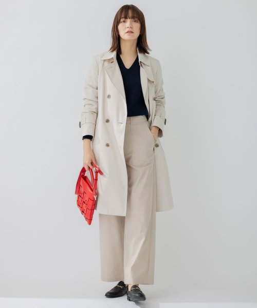 コットンポリエステルギャバジン ロング トレンチコート コットンポリエステルギャバジン 品番 トレンチコート