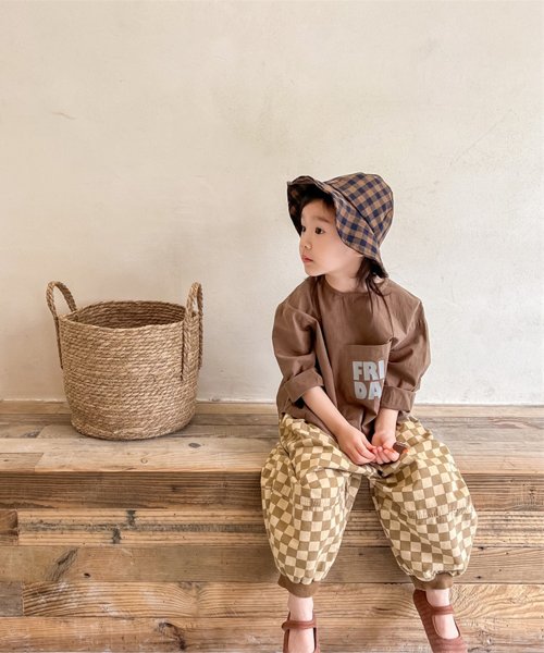 aimoha(aimoha（アイモハ）)/aimoha－KIDS－ 配色チェック柄裾絞りパンツ/img10