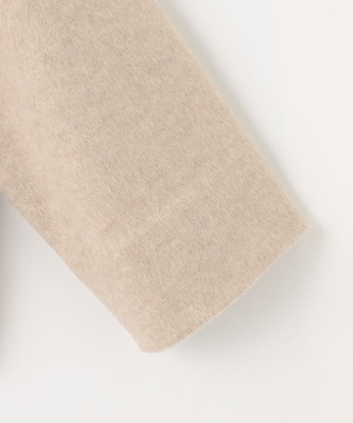 【WEB限定】ブラッシュドビーバー ショート丈ノーカラーコート 