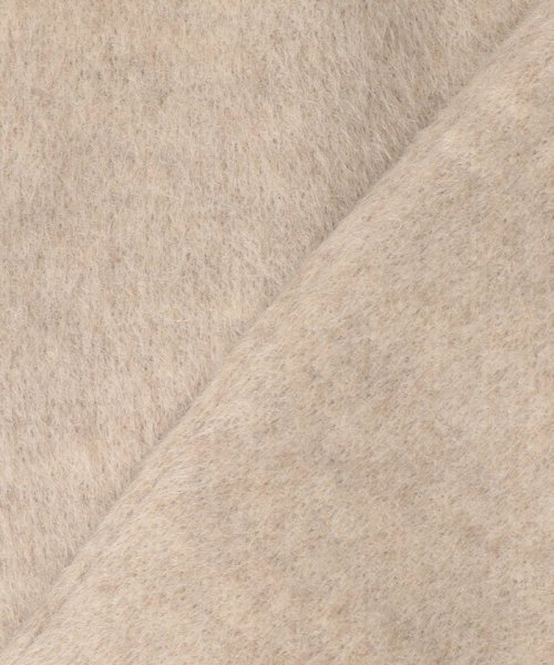 【WEB限定】ブラッシュドビーバー ショート丈ノーカラーコート 