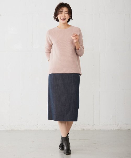 J.PRESS LADIES（LARGE SIZE）(J．プレス　レディス（大きいサイズ）)/【洗える】 セルロースシャンブレー タイト ナロー スカート/img11