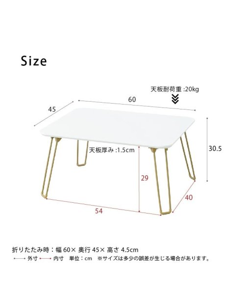 N.style(エヌスタイル)/ニーナ 幅60折りたたみテーブル/img08