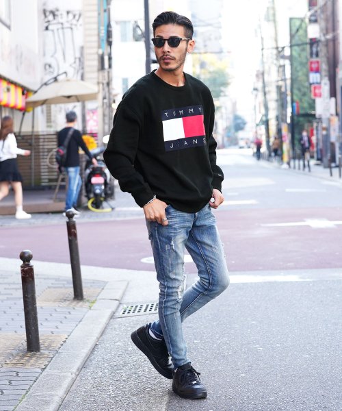 JIGGYS SHOP(ジギーズショップ)/TOMMY HILFIGER(トミー ヒルフィガー) TJ LUCCA CREWNECK / スウェット トレーナー メンズ 長袖 ブランド トップス 裏起毛 /img01