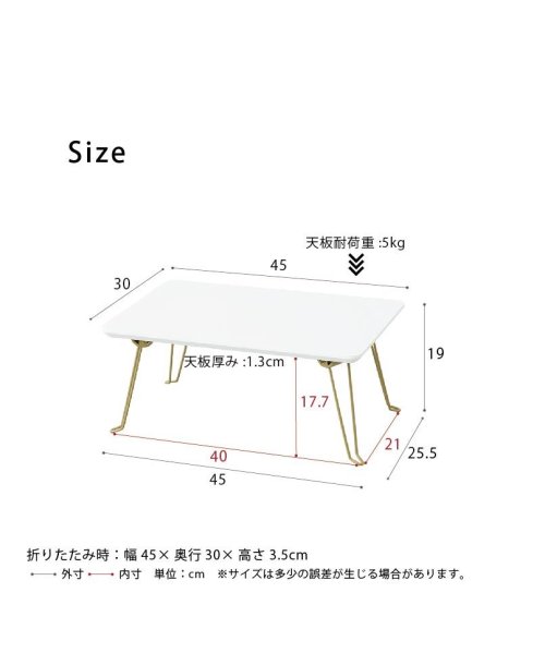 N.style(エヌスタイル)/ニーナ 幅45折りたたみテーブル/img08
