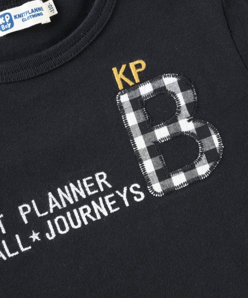 KP BOY(ケーピーボーイ)/KPBOY(ケーピーボーイ)ギンガムチェック裾切り替え天竺長袖Tシャツ(100～130)/img04