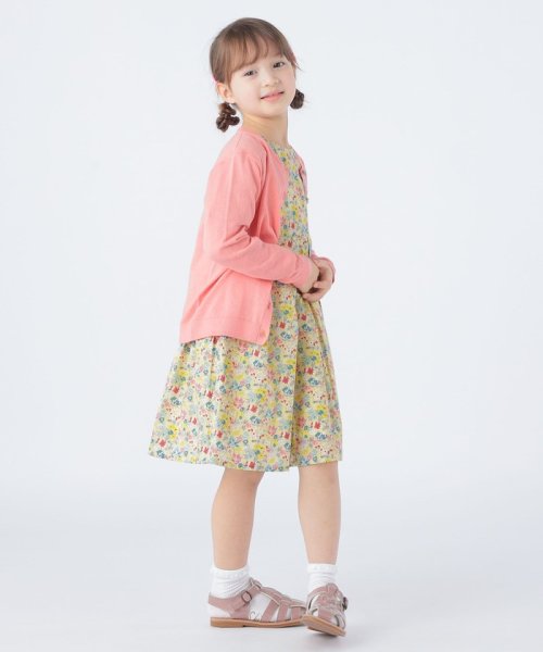 SHIPS KIDS(シップスキッズ)/SHIPS KIDS:100～130cm / 無地×リバティ カーディガン/img07