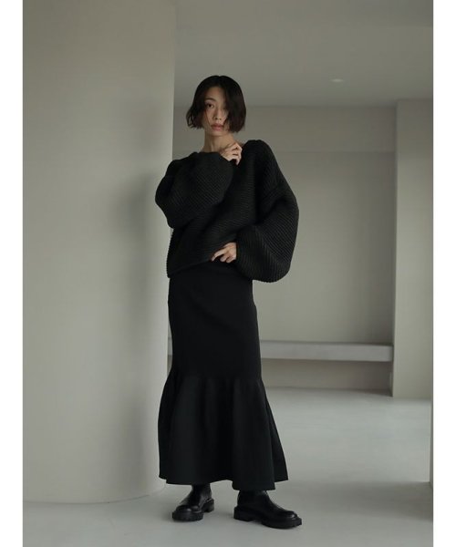 リングネックBOXニットプルオーバー 