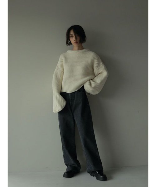 リングネックBOXニットプルオーバー 
