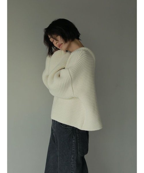 リングネックBOXニットプルオーバー 