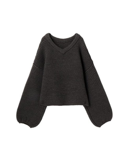 リングネックBOXニットプルオーバー 