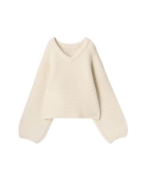 リングネックBOXニットプルオーバー 