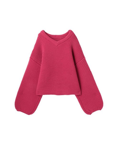 リングネックBOXニットプルオーバー 