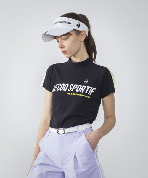 le coq sportif GOLF (ルコックスポルティフ（ゴルフ）)/【RIJOUME/リジューム】モックネック半袖シャツ (吸汗速乾/ストレッチ/UV CUT(UPF50+)/DESCENTE ECO/再生材 /img01