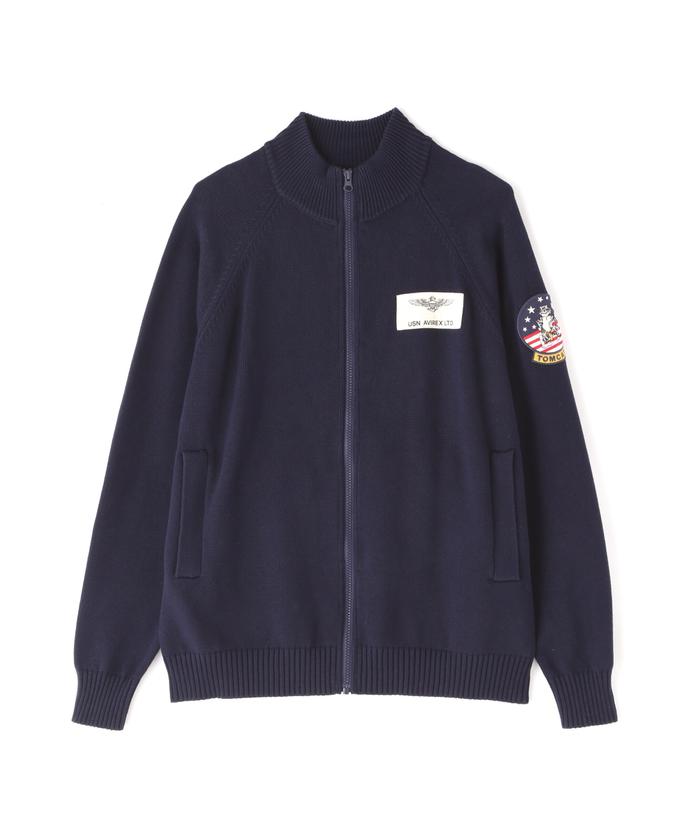 セール】 AVIREX(AVIREX) |COTTON STAND ZIP SWEATER TOPGUN 