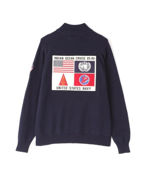 AVIREX(AVIREX)/COTTON STAND ZIP SWEATER TOPGUN / コットン スタンド ジップアップ セーター トップガン/img04