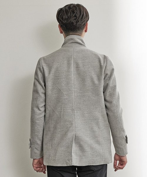 【EFFORTLESS】中空糸メルトンスタンドカラーブルゾン 